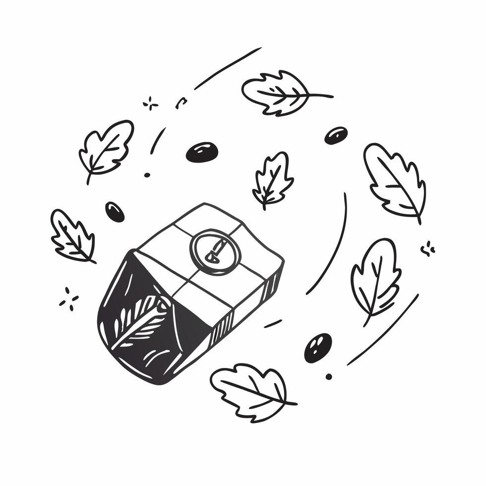 Simple flat design icon Overhead View of Autumn Leaves concept as An overhead drone view captures the intricate patterns of fallen leaves blanketing the ground in a mosaic of fall Clear vector