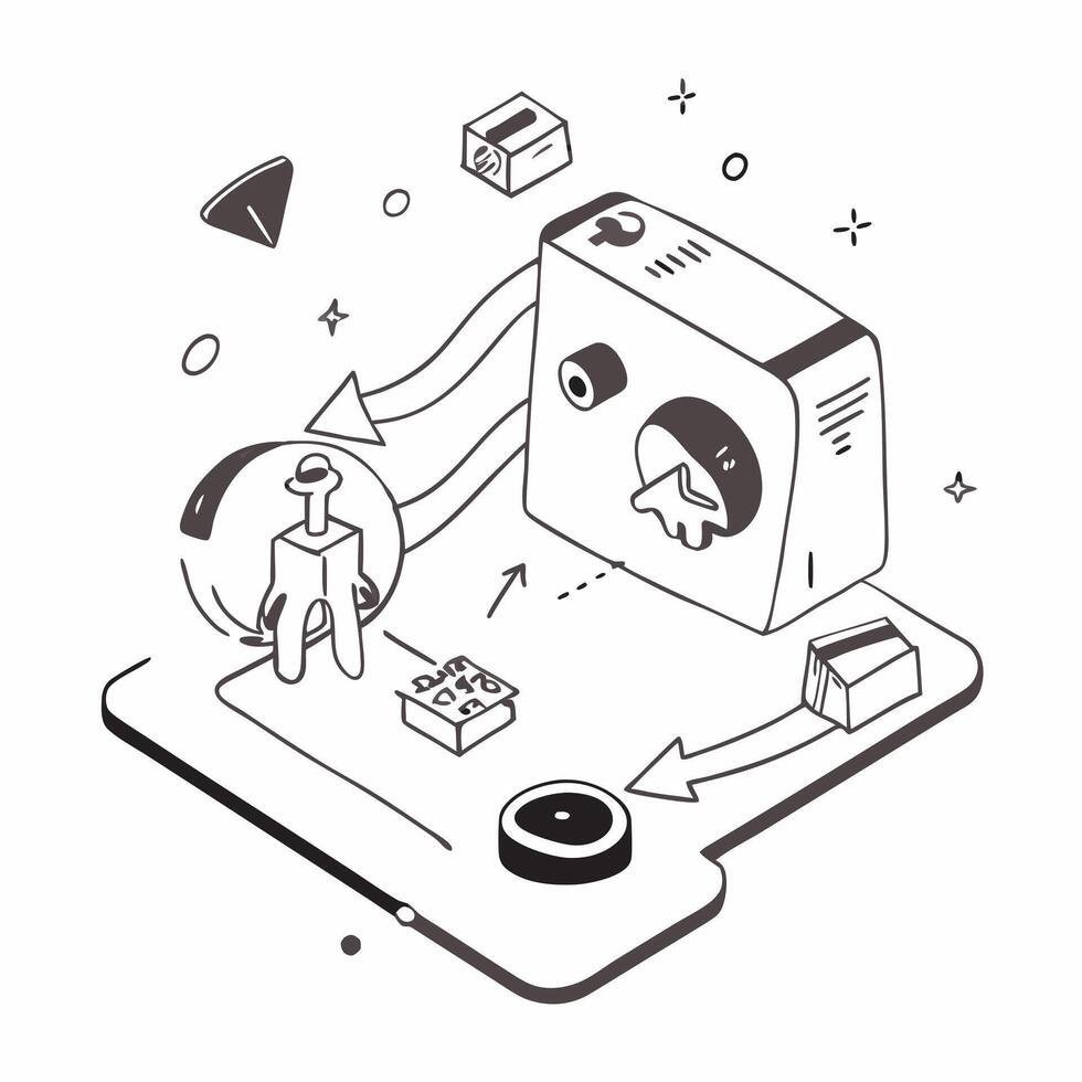 Simple flat design icon Omnichannel Experience Design concept as Creating integrated omnichannel experiences to ensure consistency across all customer touchpointsSimple flat illus Clear Set 2 vector