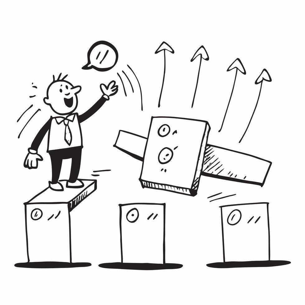 Simple flat design icon Motivational speaker using dynamic hand movements to engage an audience concept as A motivational speaker using dynamic hand movements to engage an audience Clear Set 3 vector