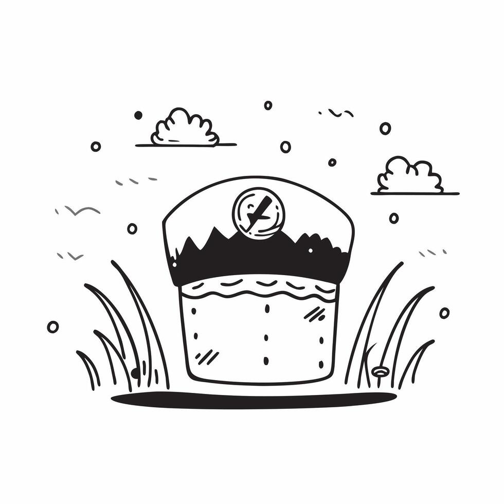 Simple flat design icon Morning Mist in a Meadow concept as A lush meadow bathed in morning mist offering a scene of freshness and renewal flat illustration in Clear vector