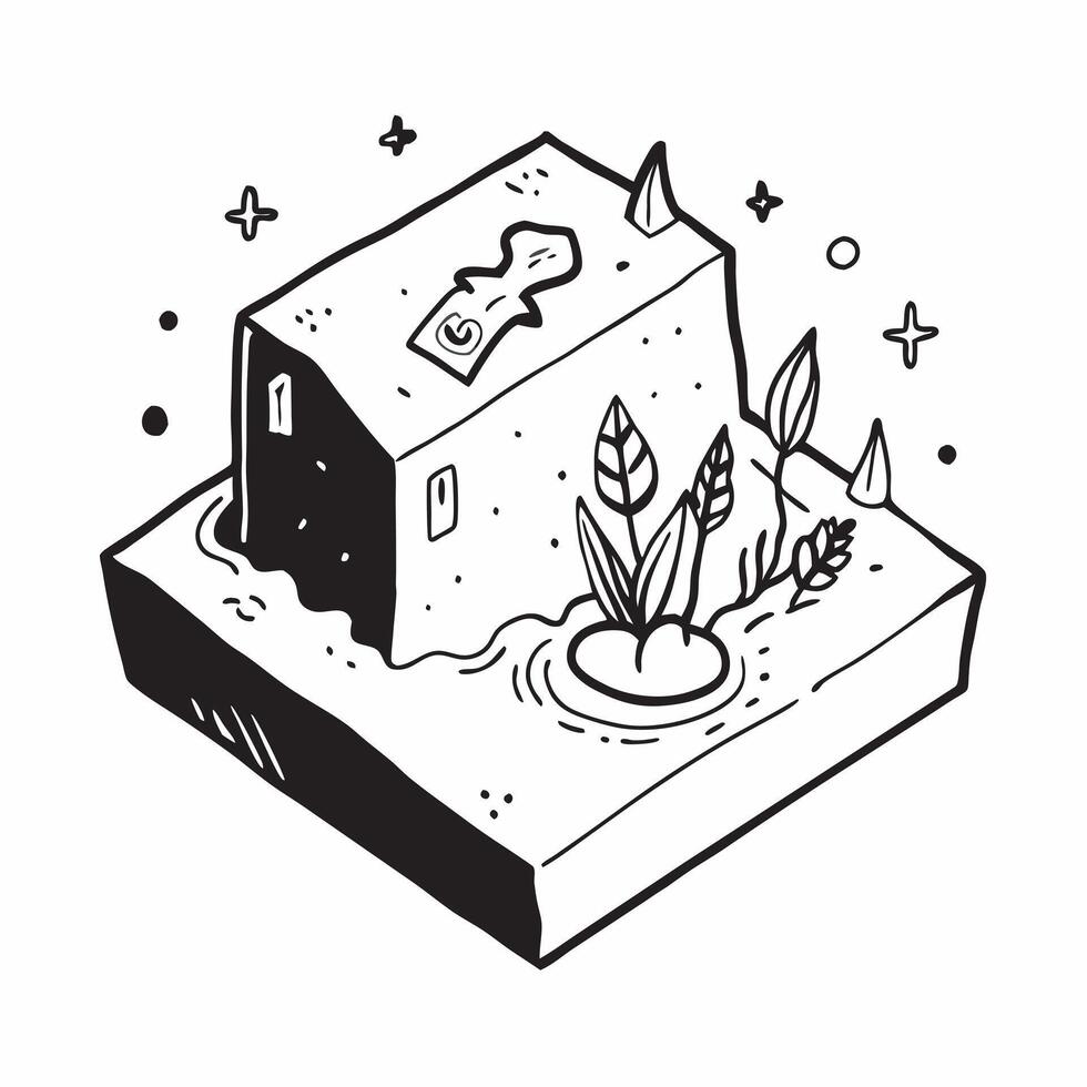 Simple flat design icon Lush Rainforest Undergrowth concept as The lush undergrowth of a tropical rainforest is home to a myriad of plant species each contributing to the ecosystem Clear vector