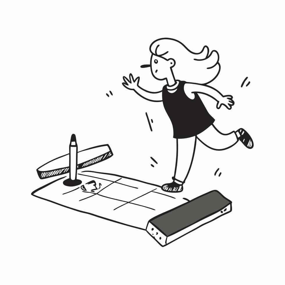 Simple flat design icon Girl with a prosthetic leg playing with her dog on the beach concept as A girl with a prosthetic leg joyfully playing with her dog on the beach highlighting Clear Set 3 vector