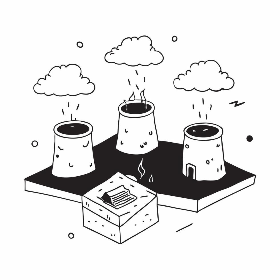 Simple flat design icon Geothermal Vents and Fumaroles concept as Geothermal vents and fumaroles release steam and gases providing a glimpse into the volcanic forces at play Simpl Clear vector