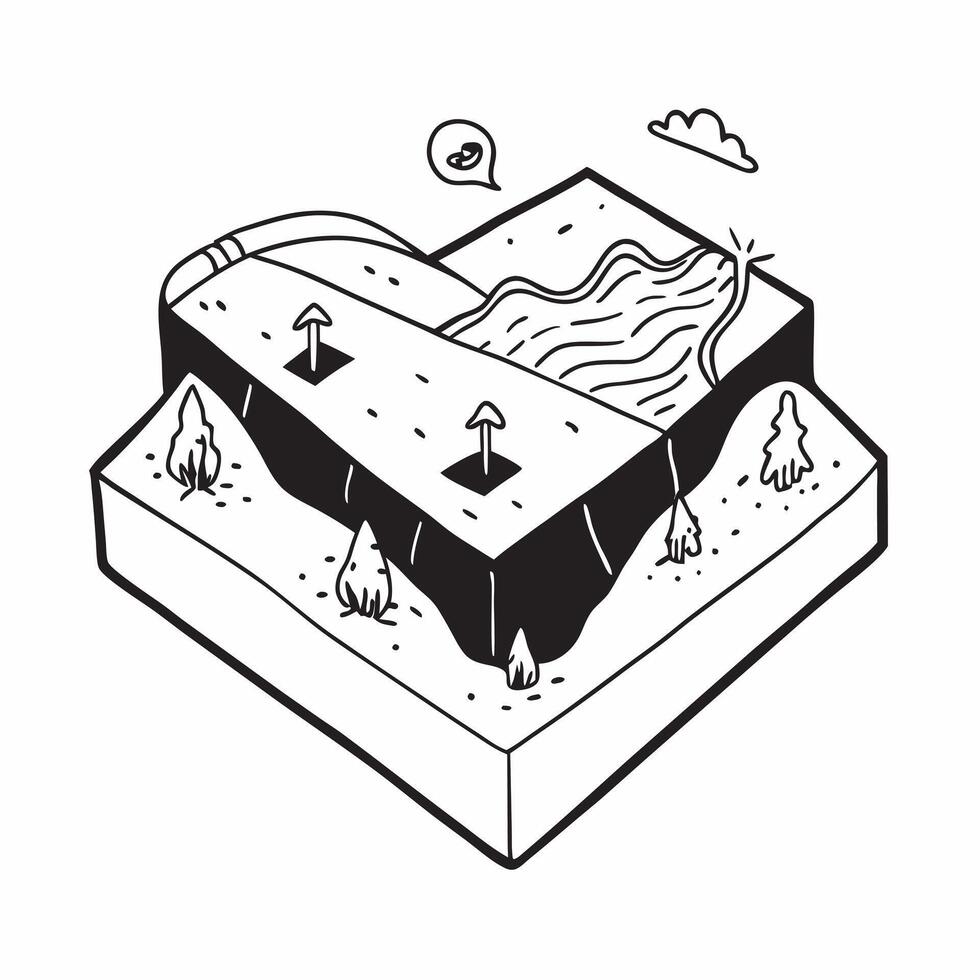 Simple flat design icon Erupting Volcano at Dusk concept as An erupting volcano under the colors of dusk casting a dramatic glow over the rugged landscape Simple flat illustration Clear vector