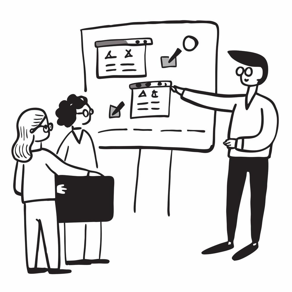 Simple flat design icon Doctor with visual impairment leading a patient care workshop concept as A doctor with visual impairment confidently leading a patient care workshop illustr Clear Set 4 vector