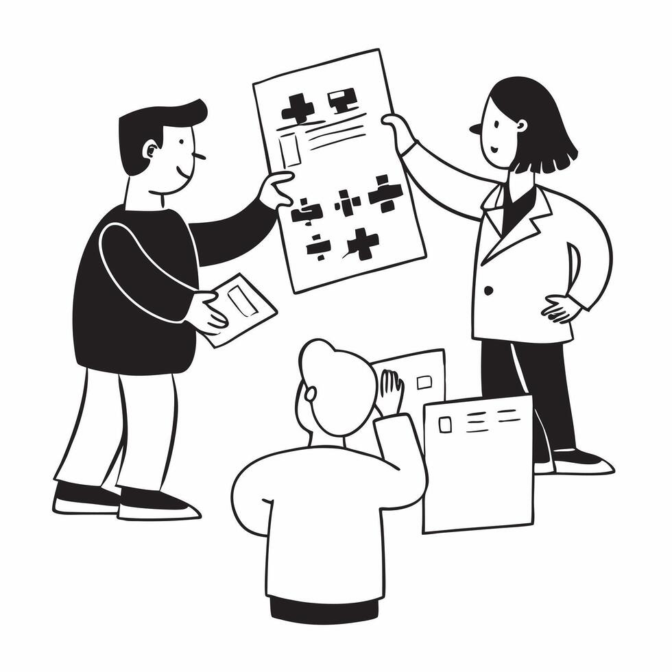 Simple flat design icon Doctor with autism presenting research findings to colleagues concept as A doctor with autism confidently presenting research findings to colleagues showcas Clear Set 3 vector