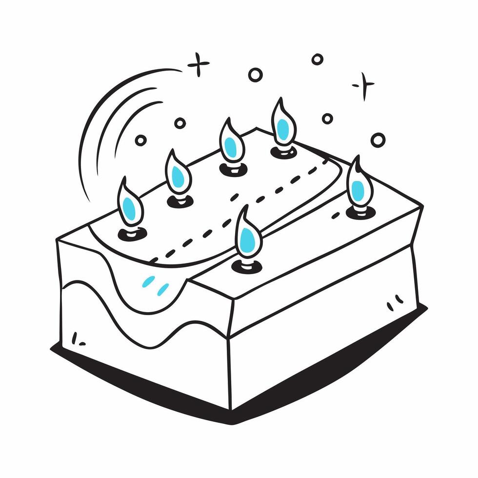 Simple flat design icon Dancing Lights of the Ocean concept as Waves dance with glowing blue lights offering a breathtaking scene for nighttime ocean observersSimple flat illustra Clear Set 2 vector