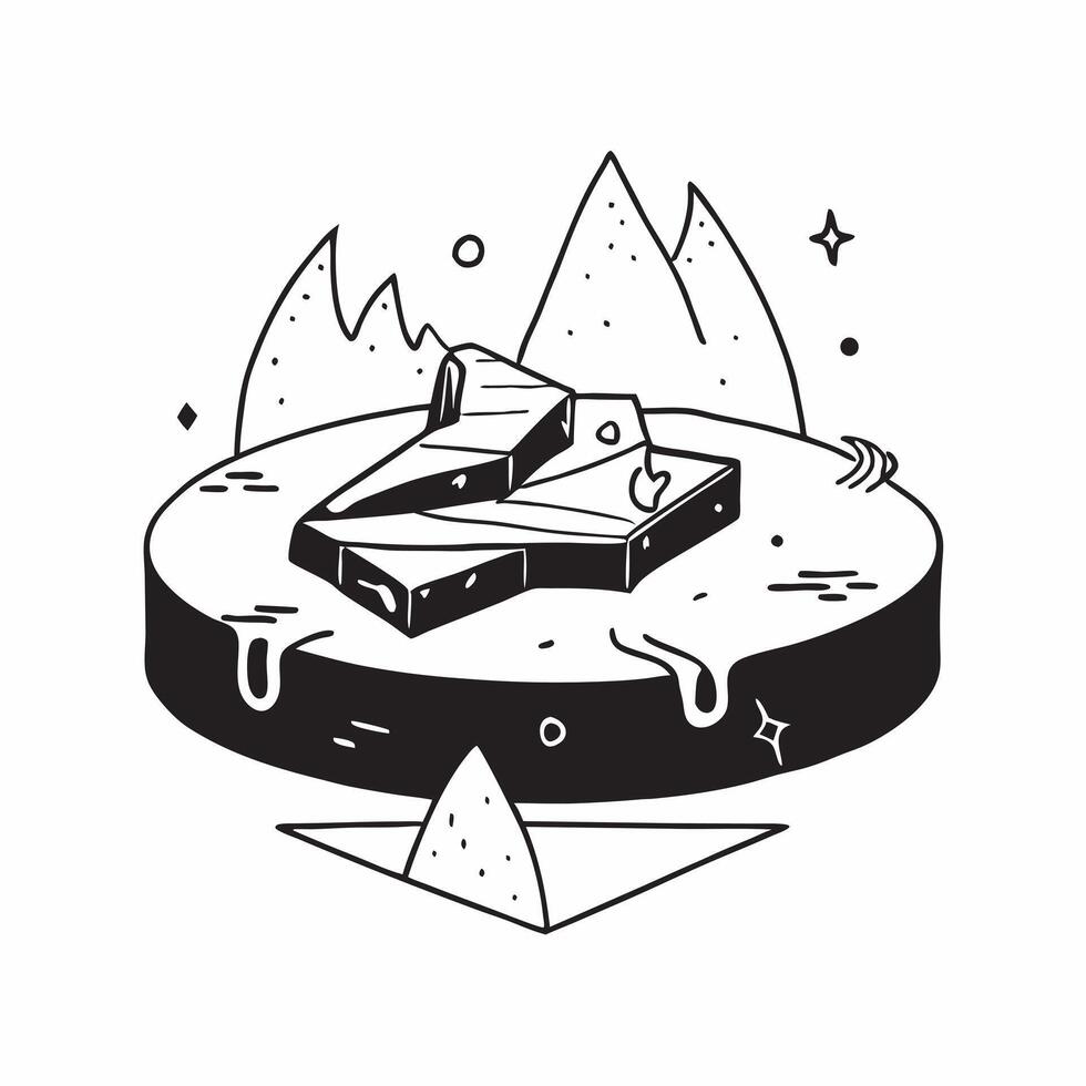 Simple flat design icon Cosmic Radiation Studies concept as Scientists conducting studies on cosmic radiation to better understand its effects on astronauts and spacecraftSimple f Clear vector