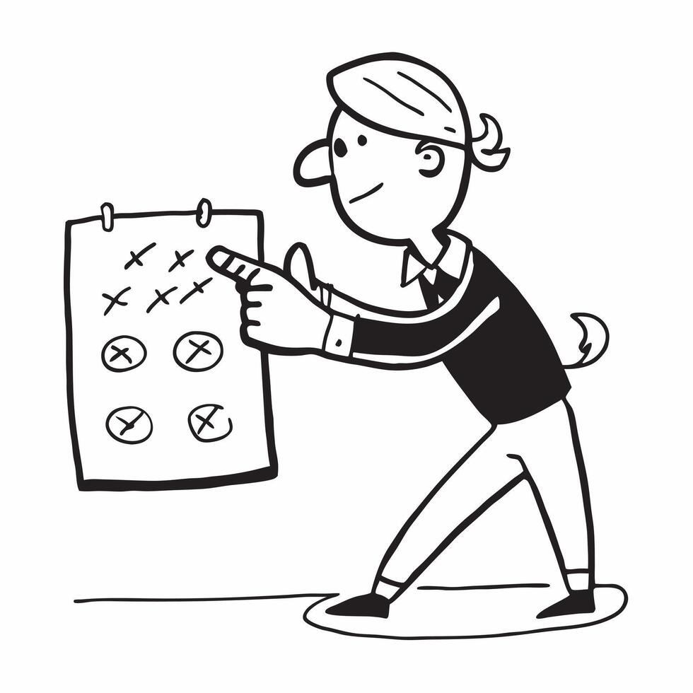 Simple flat design icon Coach using dynamic gestures to encourage players during a game concept as A coach using dynamic gestures to encourage players during a game highlighting po Clear vector