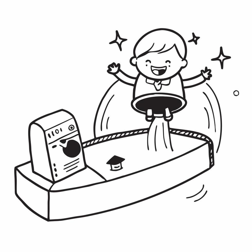 Simple flat design icon Child with a hearing aid enjoying a day at the amusement park concept as A child with a hearing aid joyfully enjoying rides and attractions at an amusement Clear vector