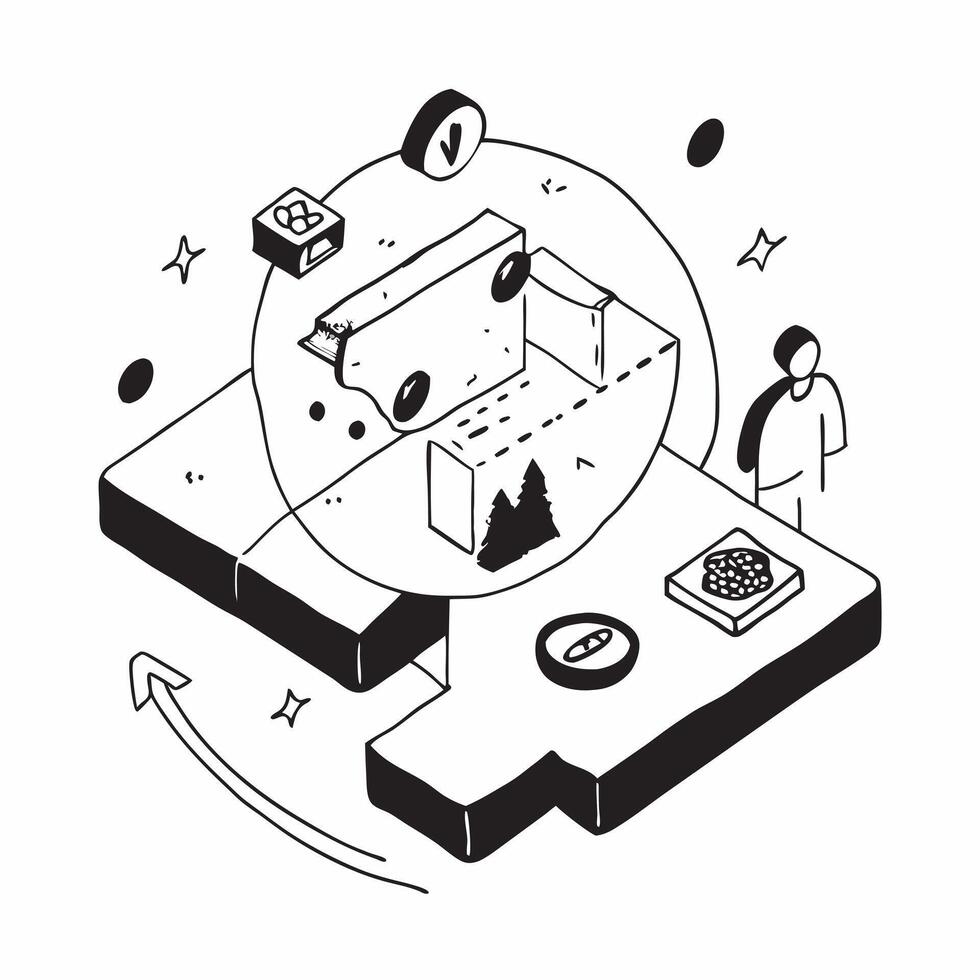 Simple flat design icon Biodiversity Enhancement Projects concept as Companies engage in biodiversity enhancement projects to support ecosystem health and sustainability goalsSimp Clear vector