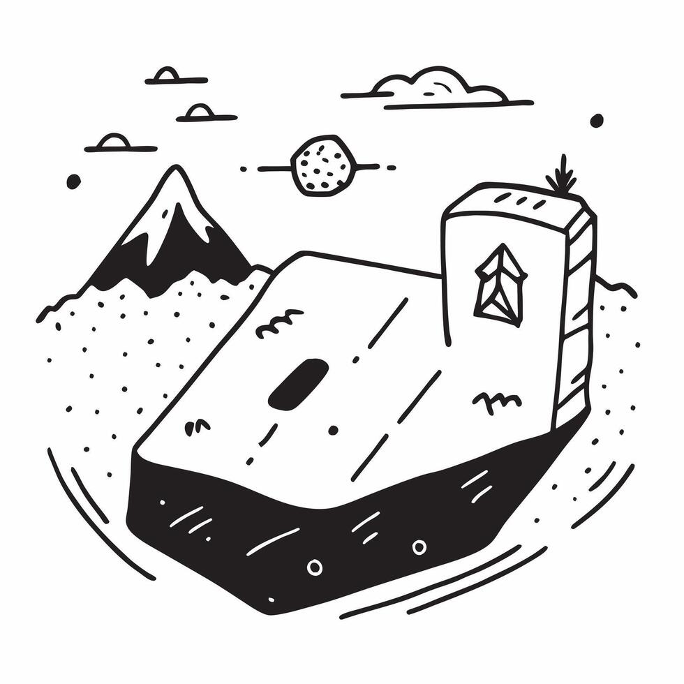 Simple flat design icon Autumn Colors in the Alps concept as Vibrant autumn colors blanket an Alpine meadow creating a striking contrast against the mountain backdropSimple flat i Clear Set 3 vector