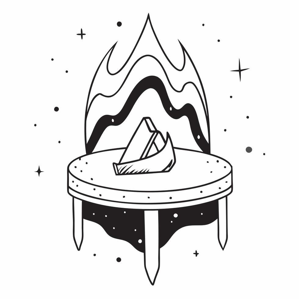 Simple flat design icon Aurora Over Snowy Mountains concept as Vivid northern lights dance over snow capped mountains creating a mesmerizing winter landscape Simple flat illustrat Clear Set 2 vector