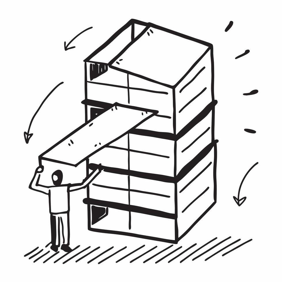 Silhouette of a storage rack and a CAD drawing symbolizing warehouse planning in double exposure with copy space concept as A silhouette of a storage rack intertwined with a CAD d Clear vector