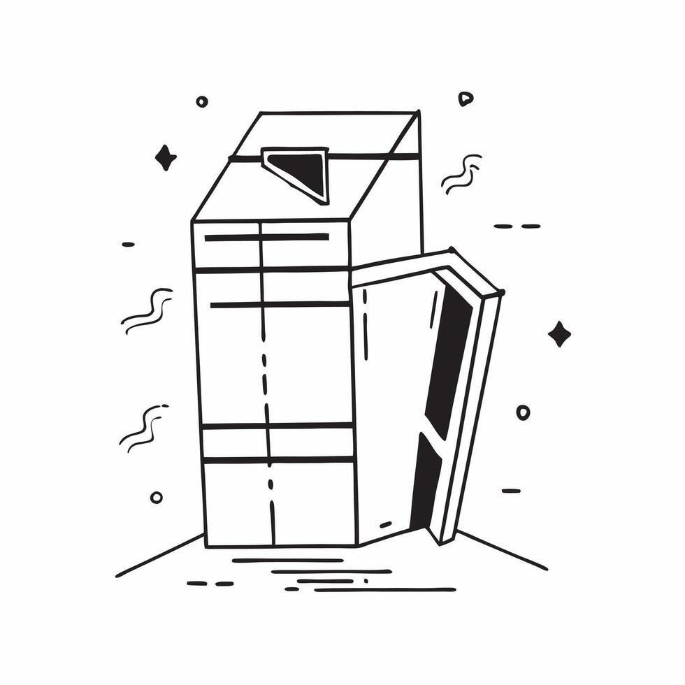 Silhouette of a storage bin and a design plan symbolizing efficient layout design in double exposure with copy space concept as A silhouette of a storage bin intertwined with a de Clear vector