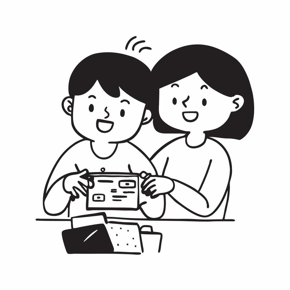 Siblings one with spina bifida playing games together concept as Siblings one of whom has spina bifida enjoying a game session together illustrating inclusive fun and s Clear vector