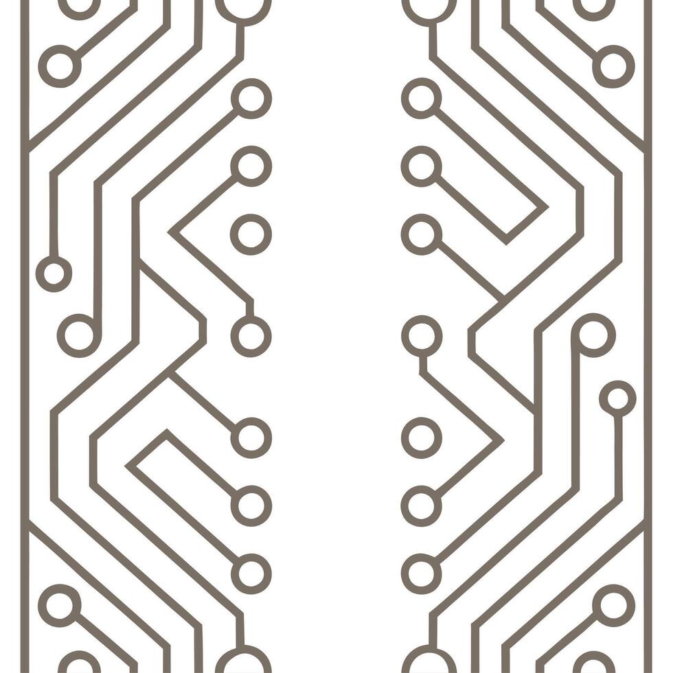 Seamless tile design showcasing futuristic circuit board patterns in metallic tones reflecting advanced technological interfaces concept as A sleek scene displaying interconnected Clear Set 2 vector
