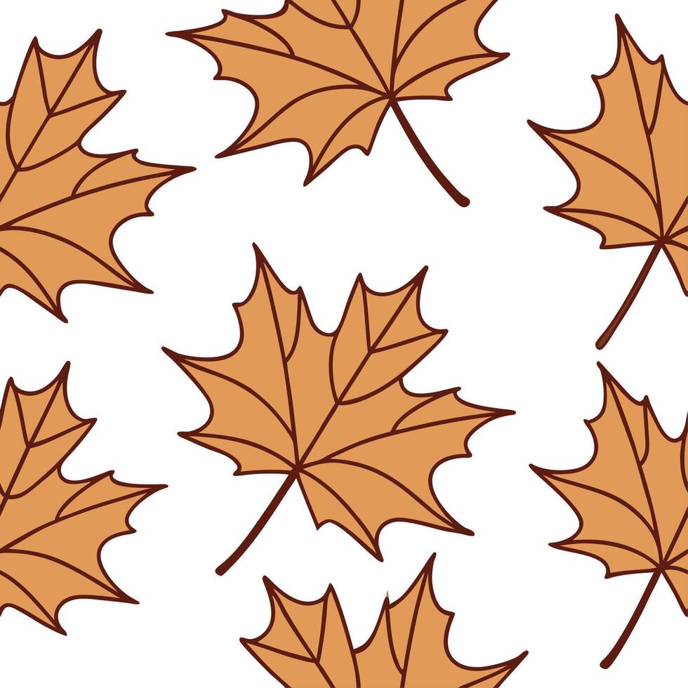 Rustic autumn leaves seamless pattern with deep earth tones and organic shapes for a natural earthy design concept as Rustic autumn leaves pattern with earth tones and organic shap Clear Set 2 vector