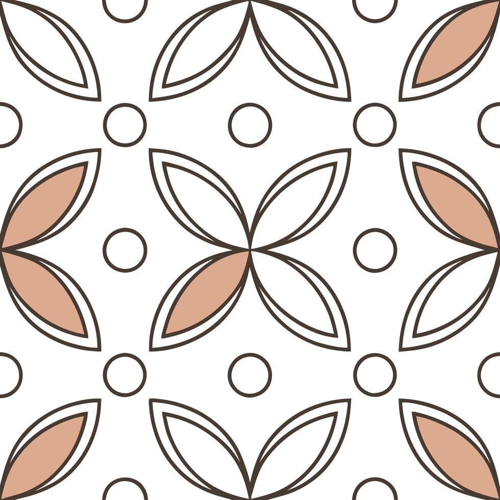 Retro minimalist seamless pattern with simple shapes and muted colors for modern aesthetics concept as Modern minimalist retro pattern with simple shapes and muted colors ideal for Clear vector