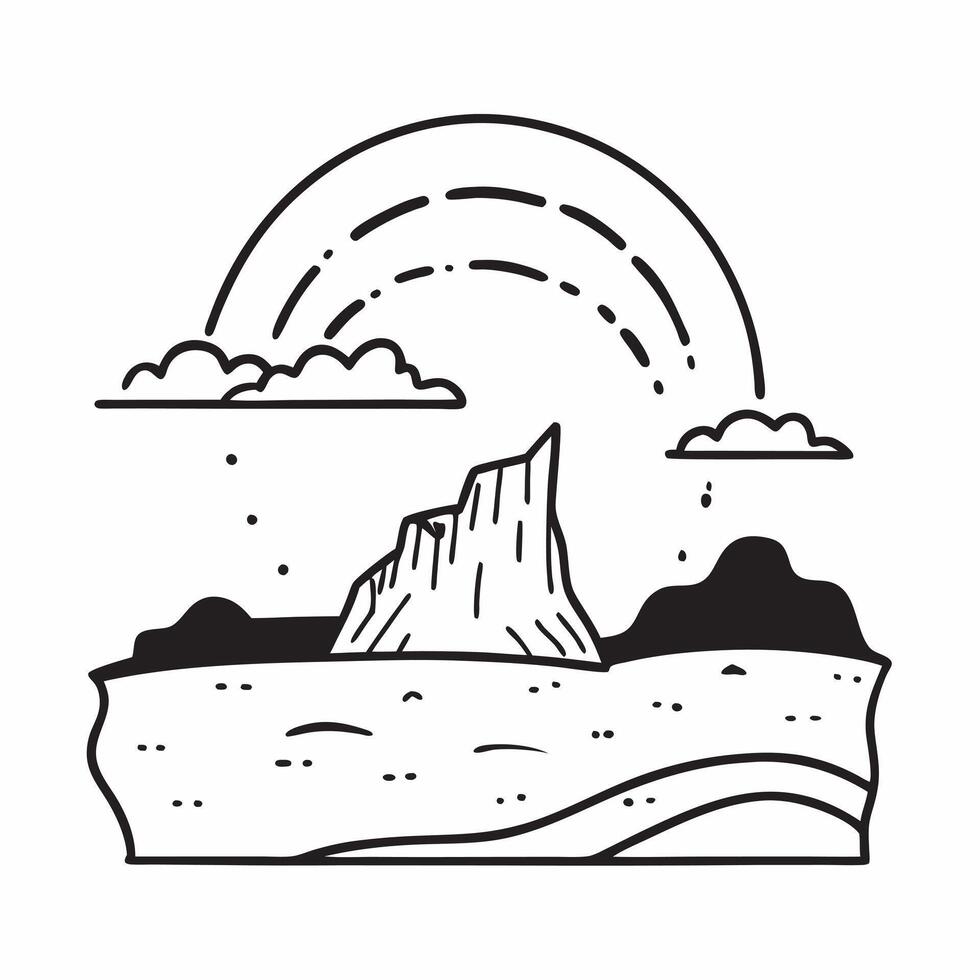 Rainbow Over Coastal Cliffs concept as Coastal cliffs become a dramatic backdrop for a rainbow adding a majestic layer to the rugged coastline in Photo Stock Concept Clear Set 2 vector