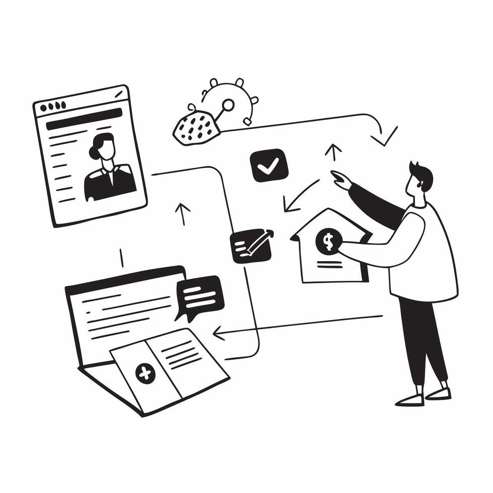 Protecting Customer Data concept as A data privacy officer ensures customer data is protected in line with regulatory standards and company policies in Photo Stock Concept Clear vector