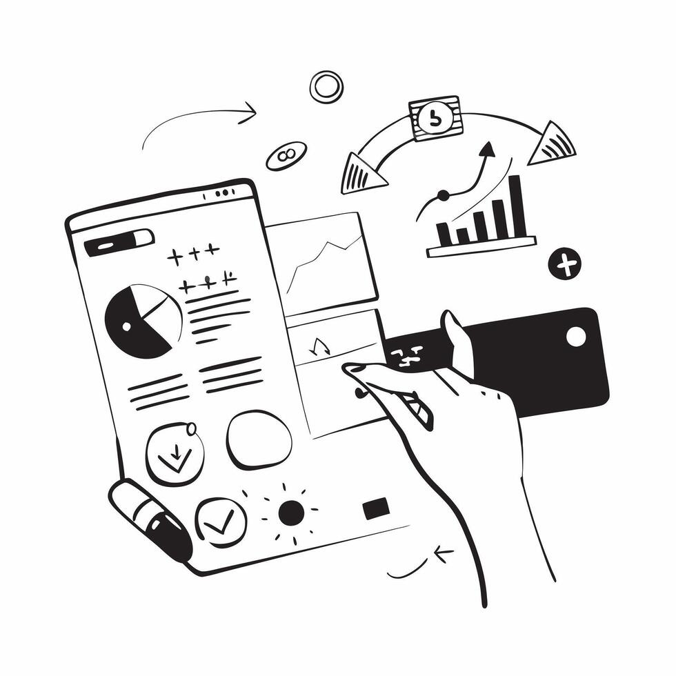 Personal Health Dashboards concept as Personal health dashboards that enable individuals to track and manage their health data effectively in Photo Stock Concept Clear vector