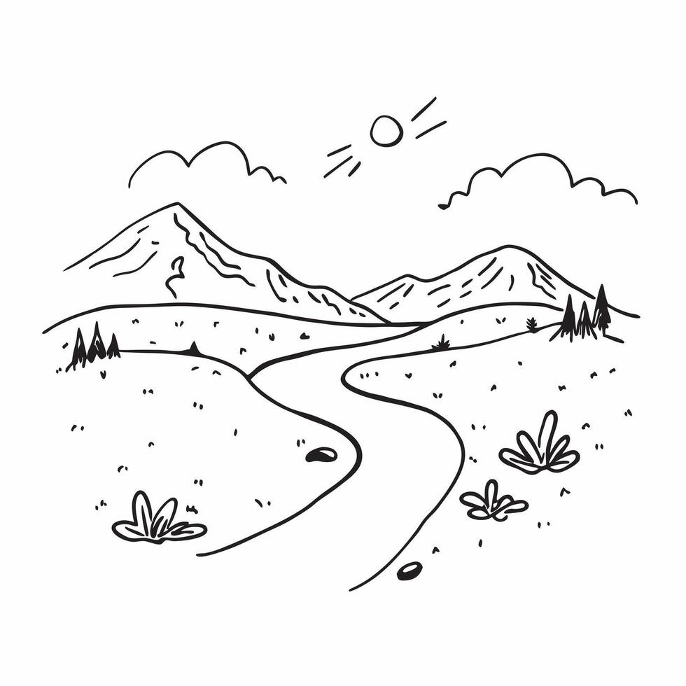Peaceful Alpine Meadow Stream concept as A gentle stream meanders through a peaceful Alpine meadow surrounded by lush greenery and mountain air in Photo Stock Concept Clear vector