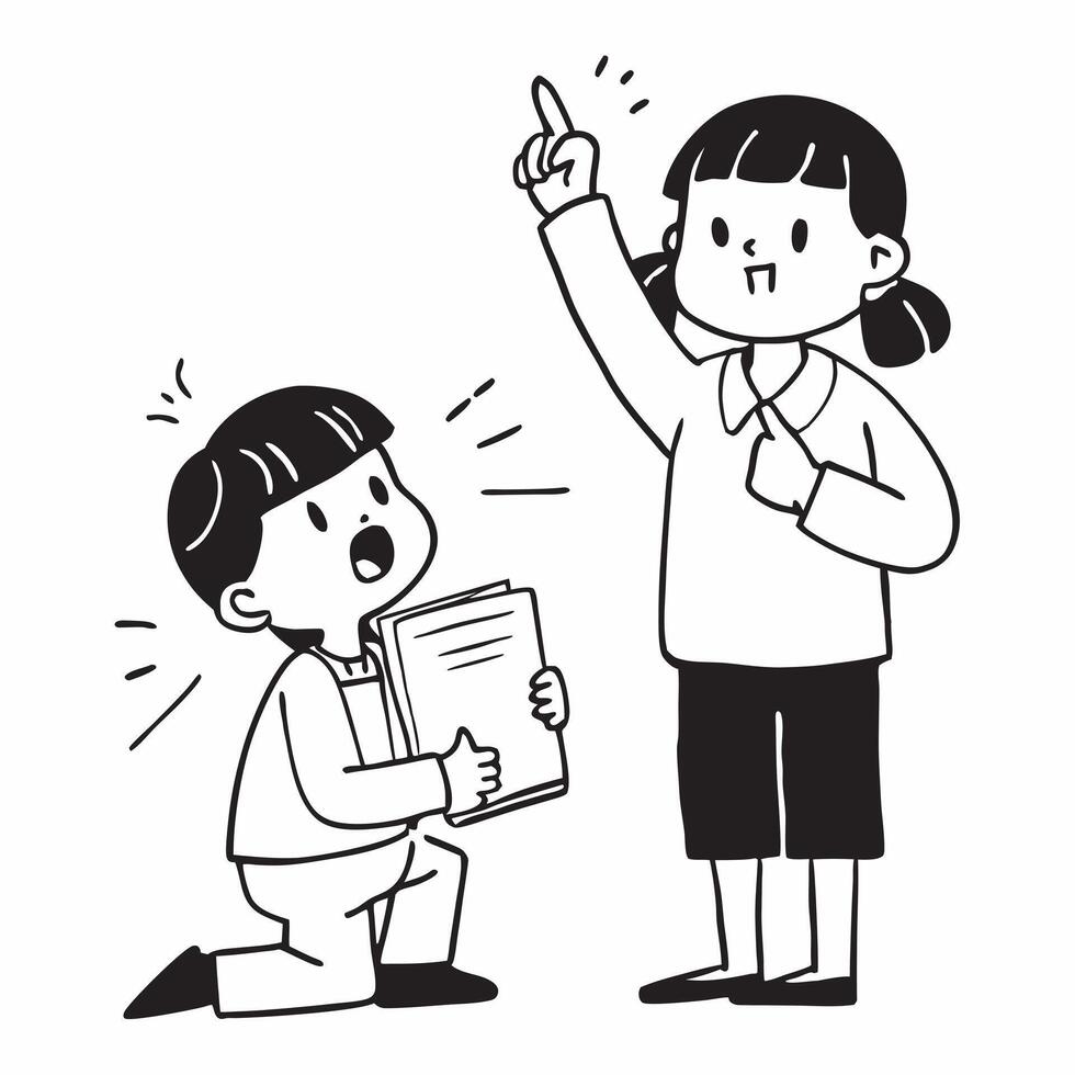 Parent using positive gestures to support a childs school presentation concept as A parent using positive gestures to support a childs school presentation emphasizing positive body Clear vector