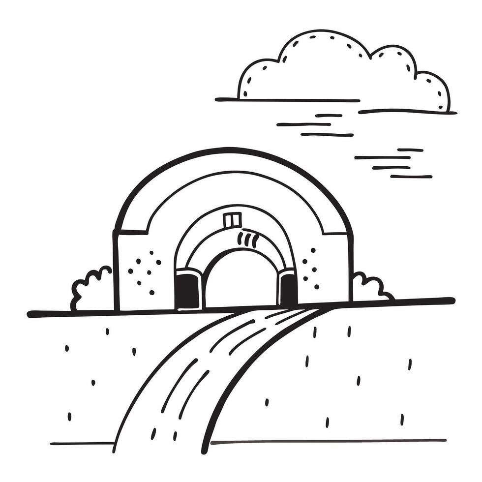 Overpass Rainbow Arch concept as An overpass with a rainbow arching perfectly above creating a stunning gateway in the urban landscape in Photo Stock Concept Clear Set 2 vector
