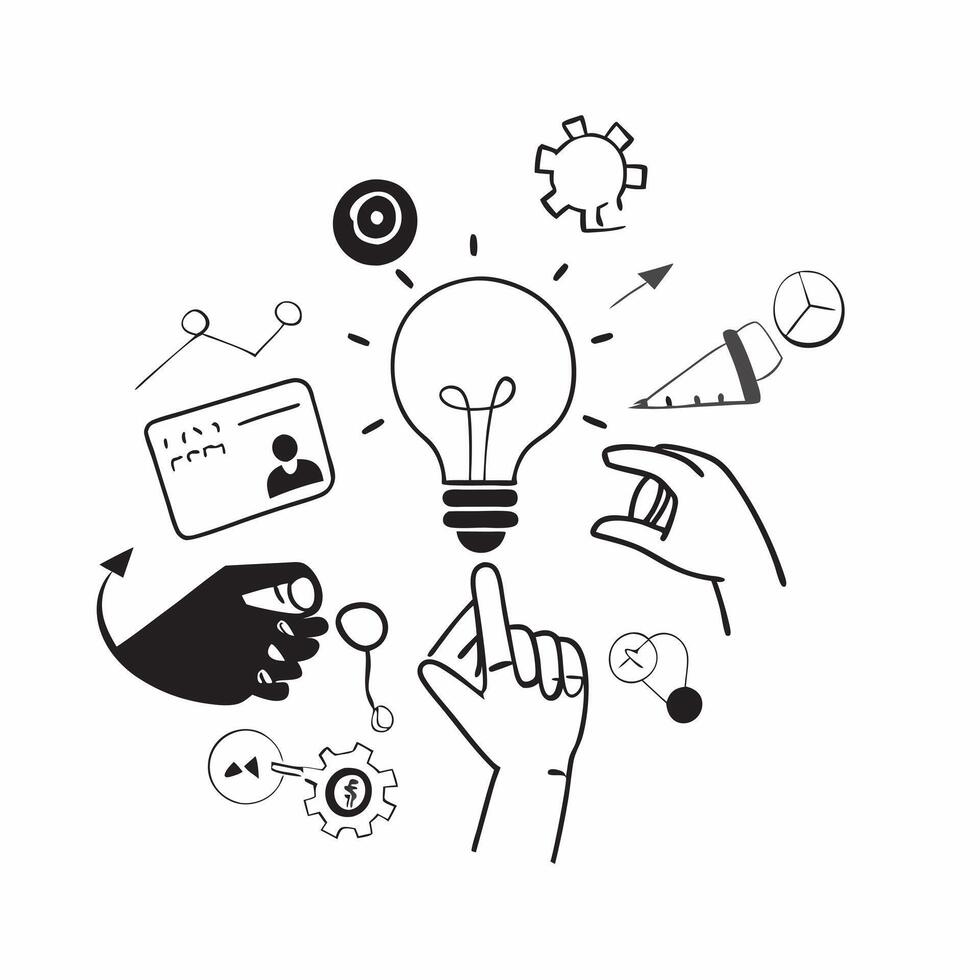 Overhead view of a team leader with digital concepts and tech overlay symbolizing collaborative innovation in leadership in double exposure with copy space concept as An overhead Clear vector