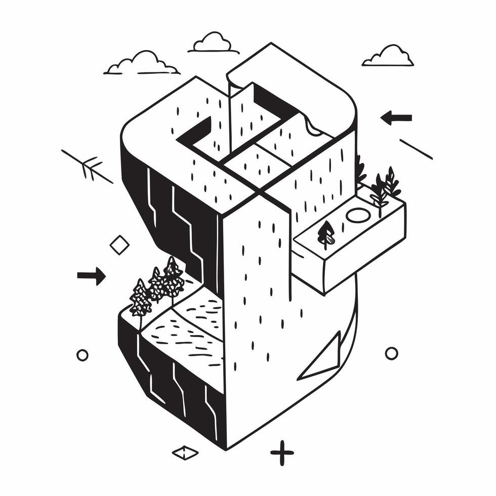 Overhead view of a cityscape with integrated green walls overlay symbolizing urban biodiversity in double exposure with copy space concept as An overhead view of a cityscape inter Clear vector