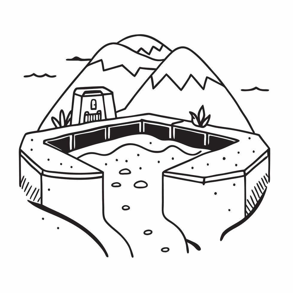 Mountain Hot Springs Gazing concept as Elevated mountain hot springs where visitors can gaze at panoramic vistas while immersed in soothing thermal waters in Photo Stock Concept Clear Set 2 vector