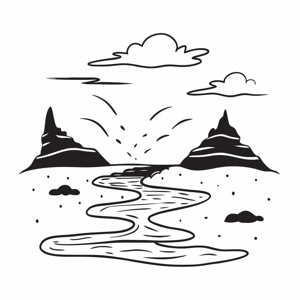 Misty Mountain Road concept as A curvy mountain road disappears into the mist inviting mystery and exploration at the break of day in Photo Stock Concept Clear vector