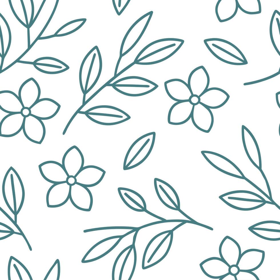 Minimalistic spring floral seamless pattern with soft lines and subtle hues for modern spring designs concept as Modern minimalistic floral pattern featuring soft lines and subtle Clear vector