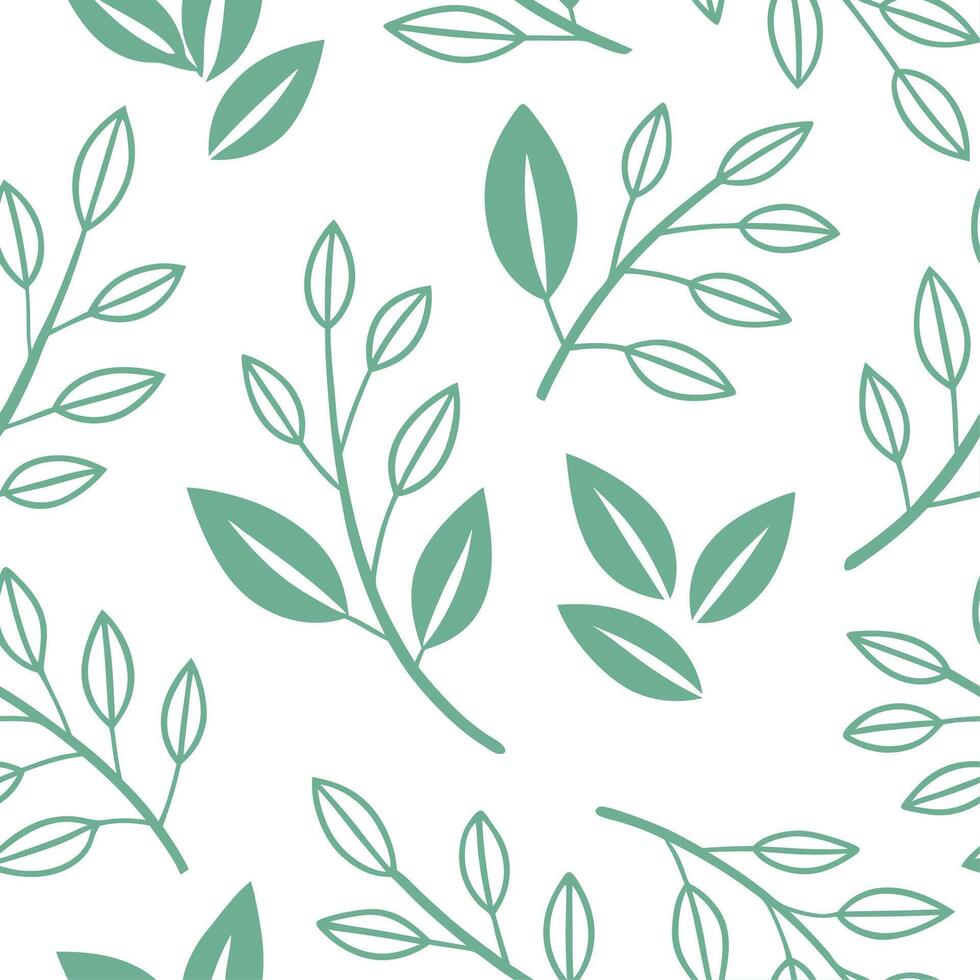 Minimalist spring nature seamless pattern with subtle leaf designs and light green tones for modern nature aesthetics concept as Subtle minimalist spring nature pattern with light Clear vector