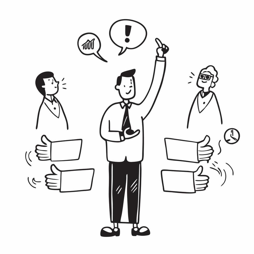 Manager using positive gestures to recognize team achievements concept as A manager using positive gestures to recognize team achievements showcasing positive body language appreci Clear vector