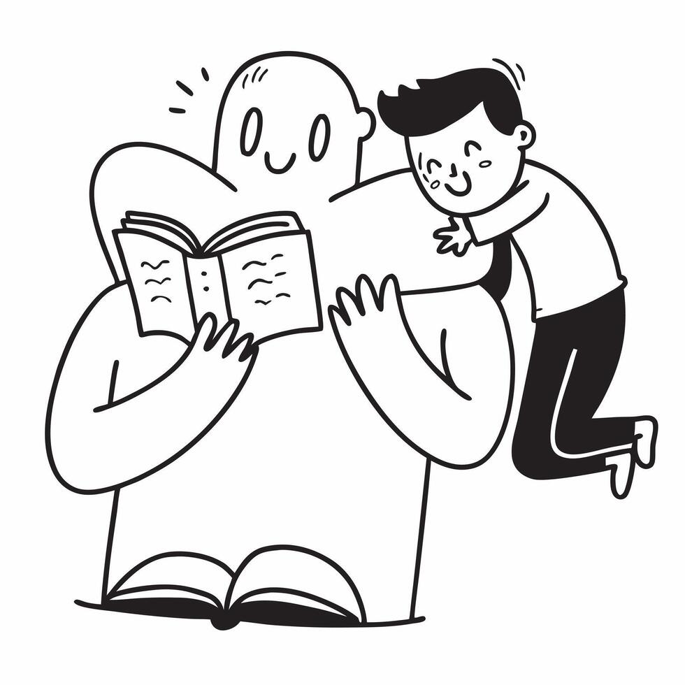 Man with autism reading a book with his cat concept as A man with autism joyfully reading a book with his cat by his side showcasing the deep emotional connection and comfort their Clear vector