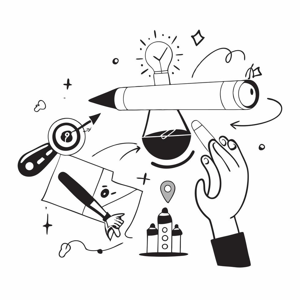 Innovation Labs Initiative concept as An organization launches an innovation lab to explore new ideas and technologies for process enhancement in Photo Stock Concept Clear vector