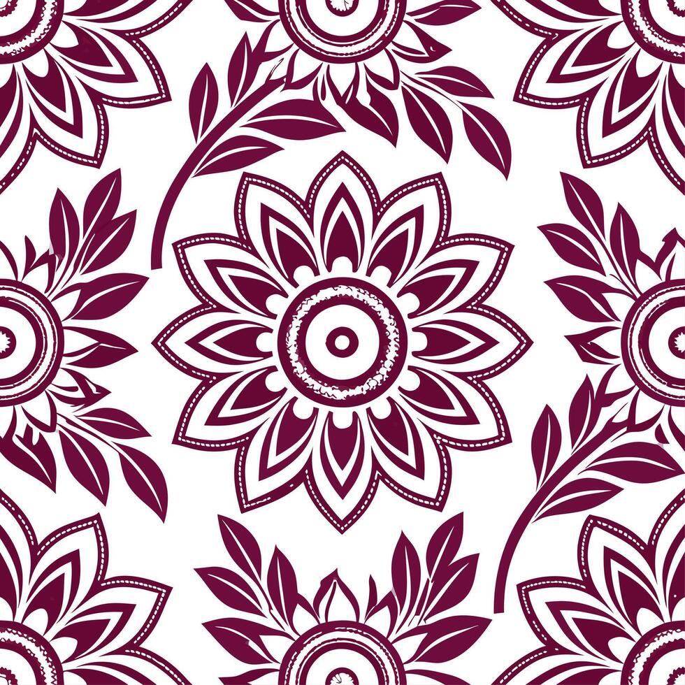 Incorporate Persian carpet designs into a seamless tile pattern featuring intricate floral elements and bold saturated color contrasts concept as Use Persian carpet decorations fo Clear vector
