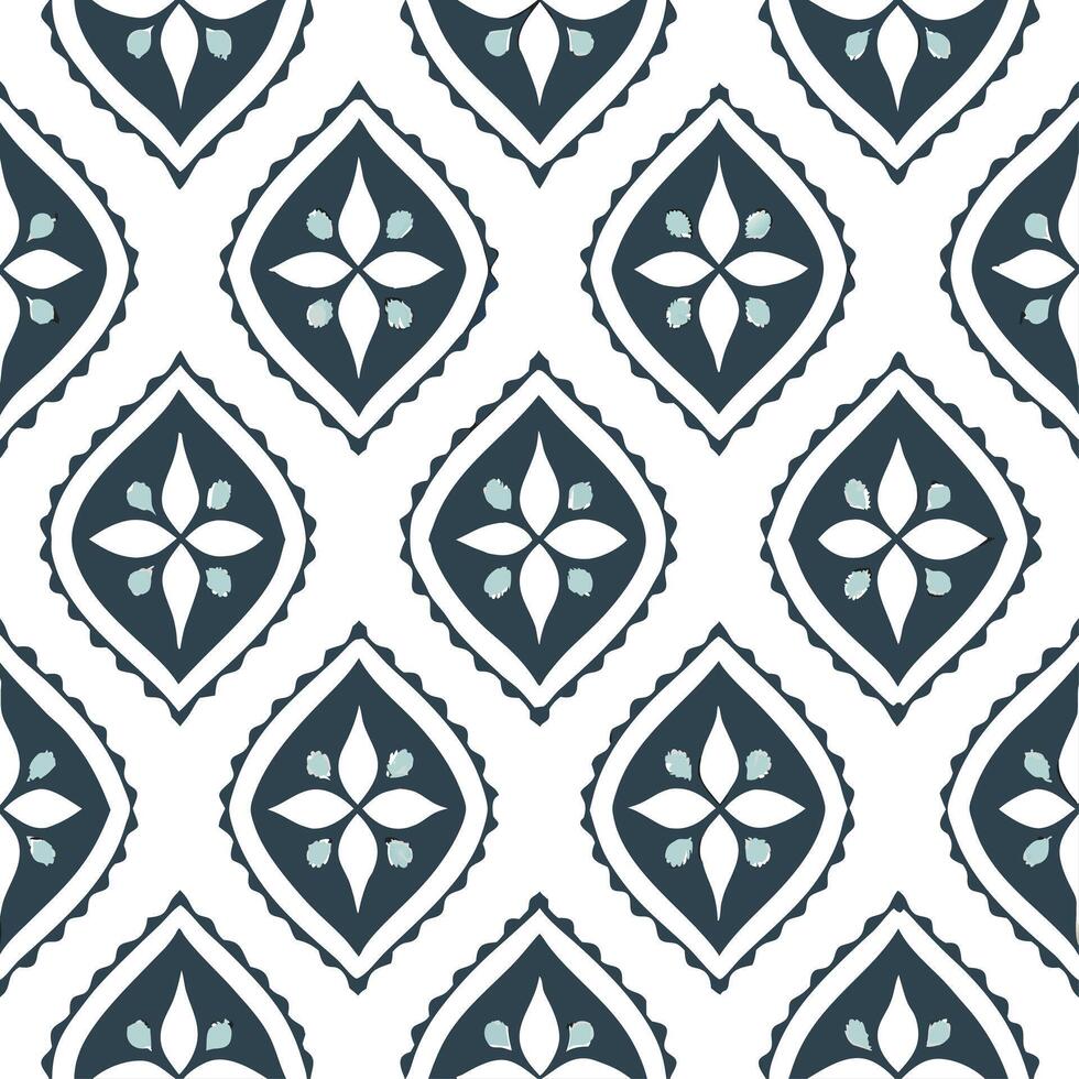 Implement ikat repeat structure achieve bohemian vibe focus on decorative geometry for seamless pattern synergy concept as Optimize illustration workflow ensure brand consis Clear vector