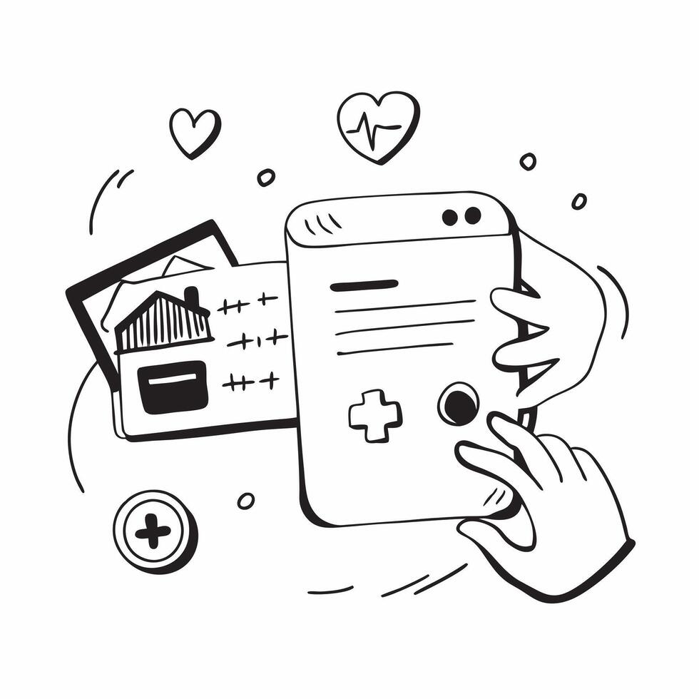 Home Health Monitoring System concept as Showcasing a home health monitoring system that allows patients to manage their health conditions from home in Photo Stock Concept Clear vector