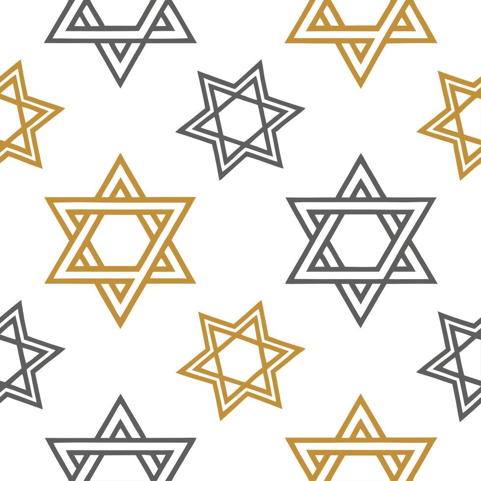 Hanukkah stars seamless pattern with bold gold and silver elements for a glamorous festive design concept as Glamorous Hanukkah stars pattern with bold gold and silver elements for Clear Set 2 vector