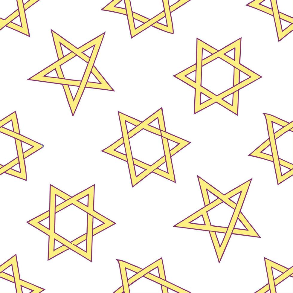 Hanukkah stars seamless pattern with a mix of bright and pastel tones for a soft serene holiday effect concept as Soft Hanukkah stars pattern with bright and pastel tones for a cal Clear vector