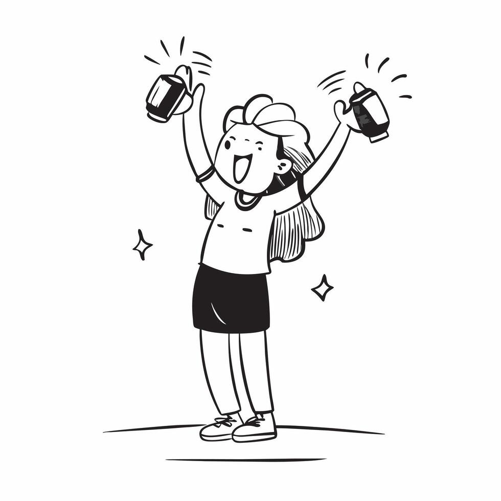 Girl with hearing impairment participating in cheerleading concept as A girl with a hearing impairment joyfully participating in cheerleading showcasing her enthusiasm inclusion an Clear Set 2 vector