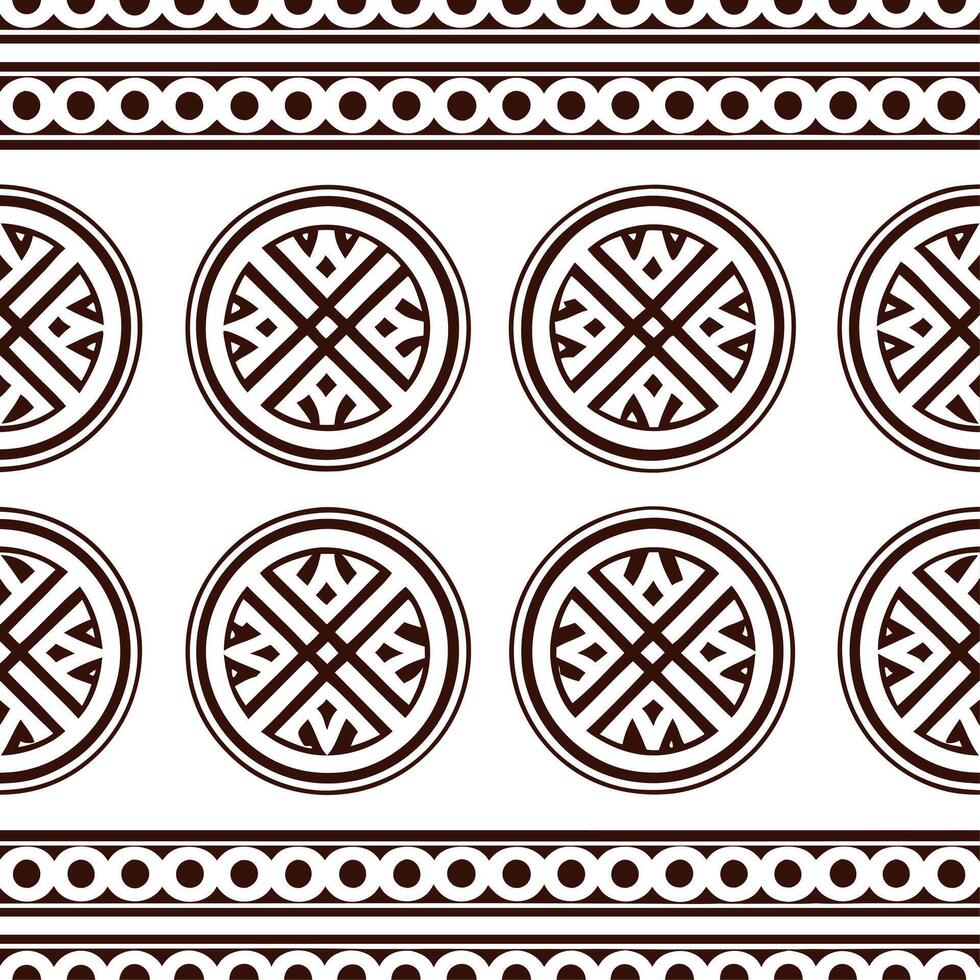 Generate intricate seamless tile patterns based on ethnic repeats incorporating traditional symbols and motifs for cultural branding concept as Create seamless designs using ethnic Clear vector