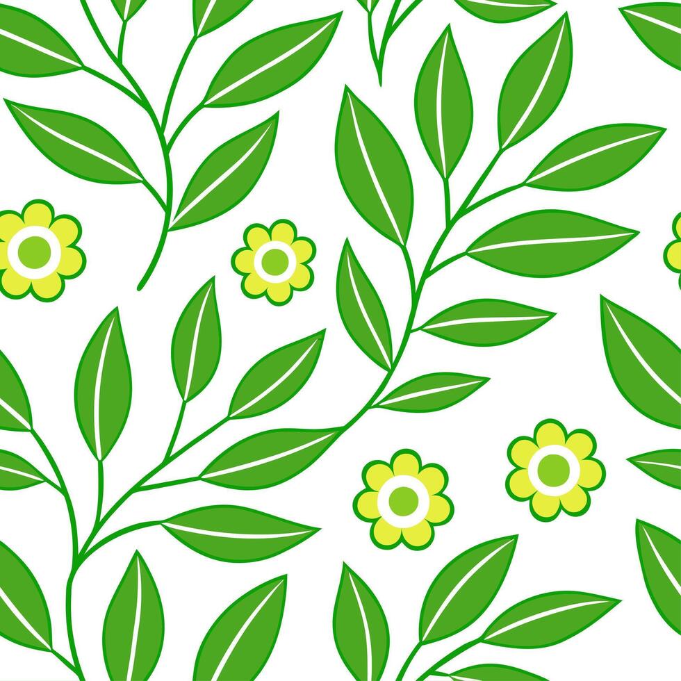Fresh spring sunshine seamless pattern with vibrant light rays and blooming flowers for energizing spring visuals concept as Energizing spring sunshine pattern with vibrant rays an Clear vector