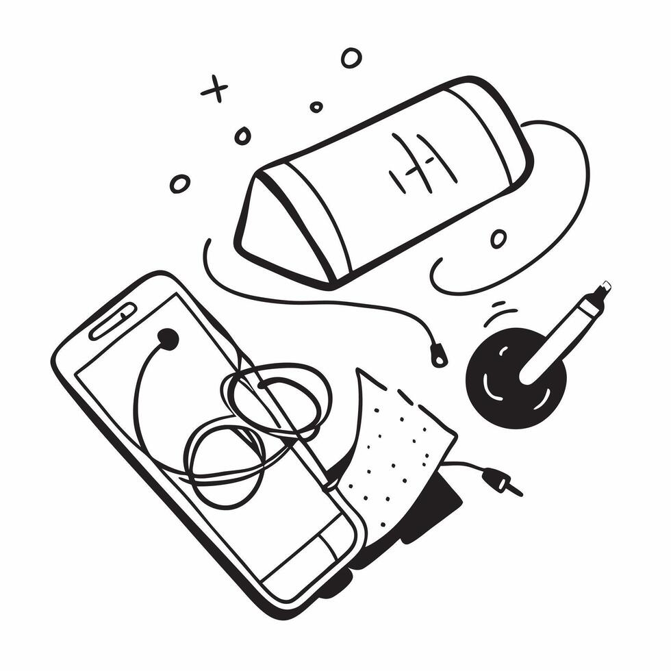 Flat lay of a tablet and a coffee mug with a pen symbolizing digital note taking in double exposure with copy space concept as A flat lay of a tablet and a coffee mug intertwined Clear vector