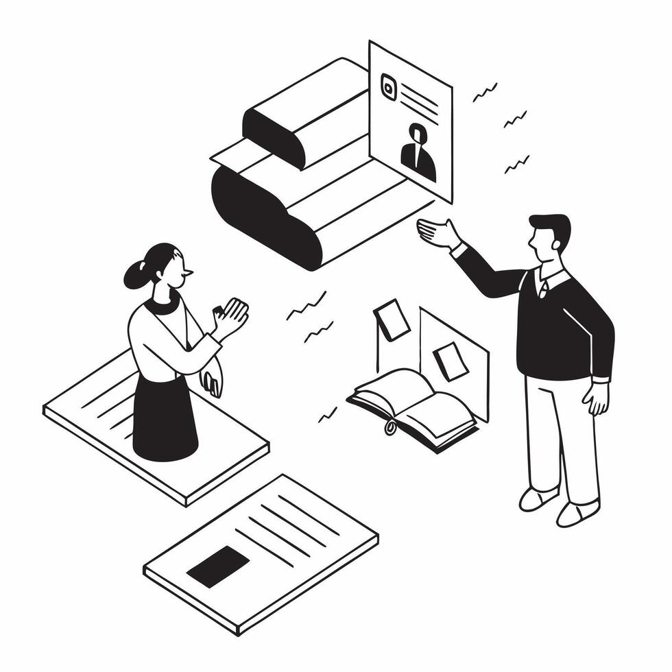 flat icon Mid Career Pivot Workshop concept as Mid career professionals explore options for pivoting to new roles or industries in a specialized workshopSimple flat illustration i Clear vector