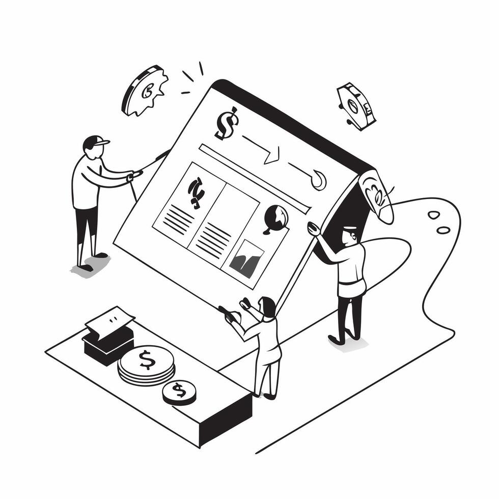 flat icon Financial Planning Seminar concept as Individuals attend a financial planning seminar to learn how to manage finances and set long term financial goalsSimple flat illust Clear vector