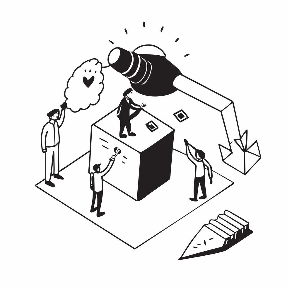 flat icon Career Resilience Building concept as A workshop dedicated to building career resilience helping professionals adapt and thrive in changing job marketsSimple flat illust Clear vector